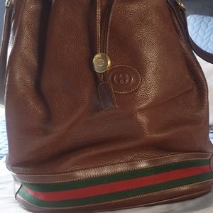 Vintage Gucci Sherryline Bucket Tote Bag